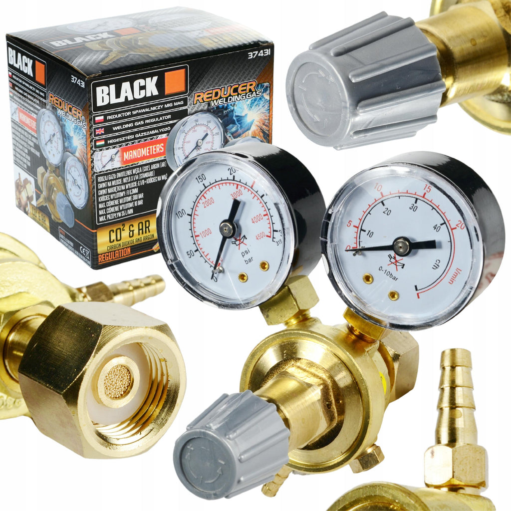 Black Argon CO2 Welding Reducer Valve 300BAR