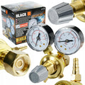 Black Argon CO2 Welding Reducer Valve 300BAR (C45)