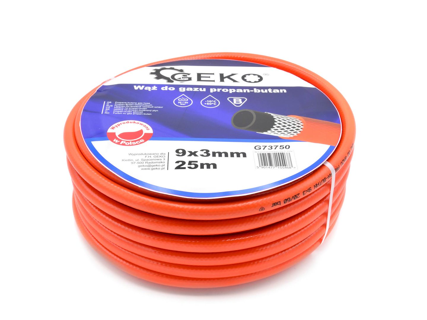 Technical Gas Hose Propane-Butane 9x3 mm 25 m