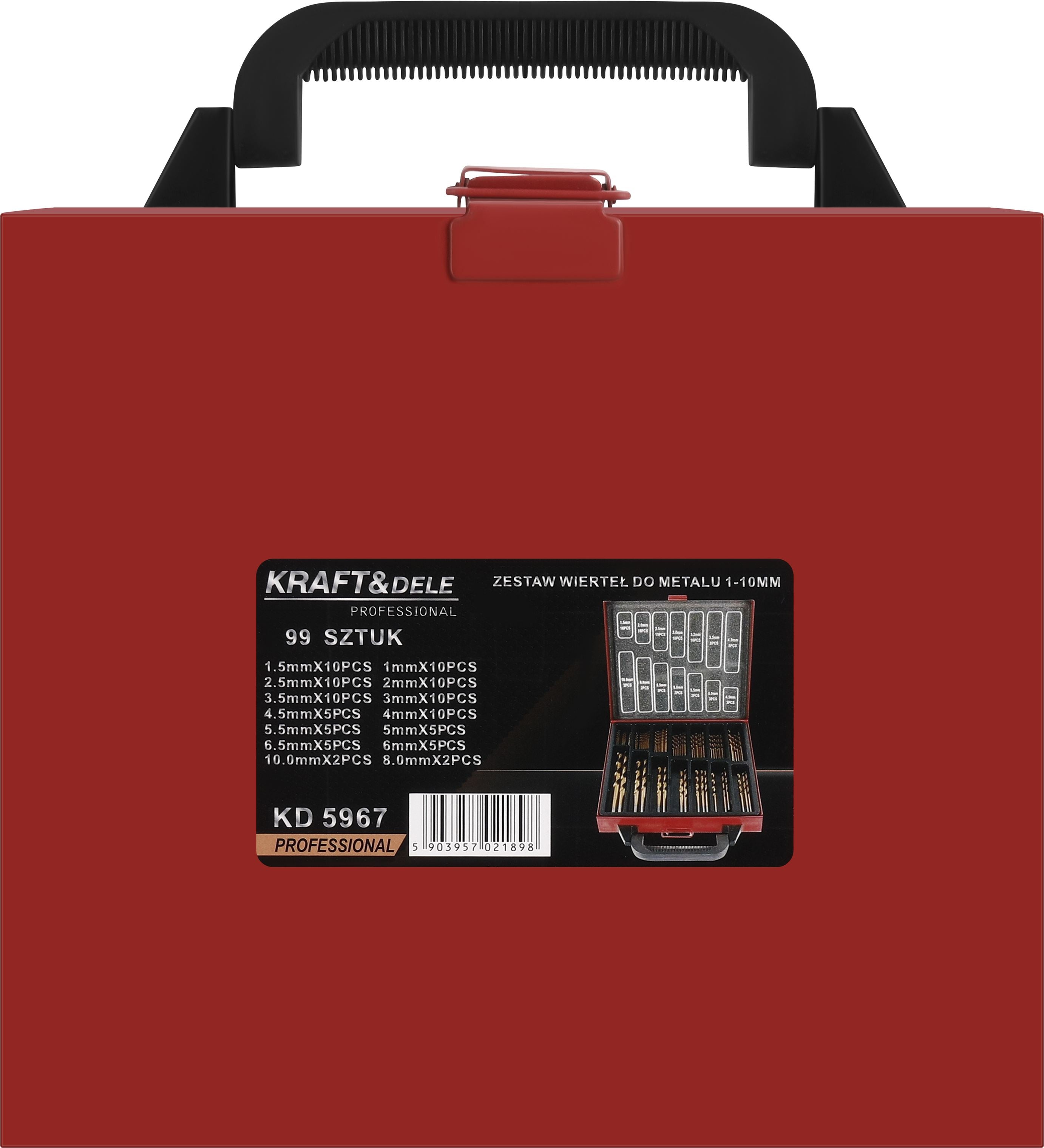 Metal drill bit set 1-10mm 99pcs. KD5967