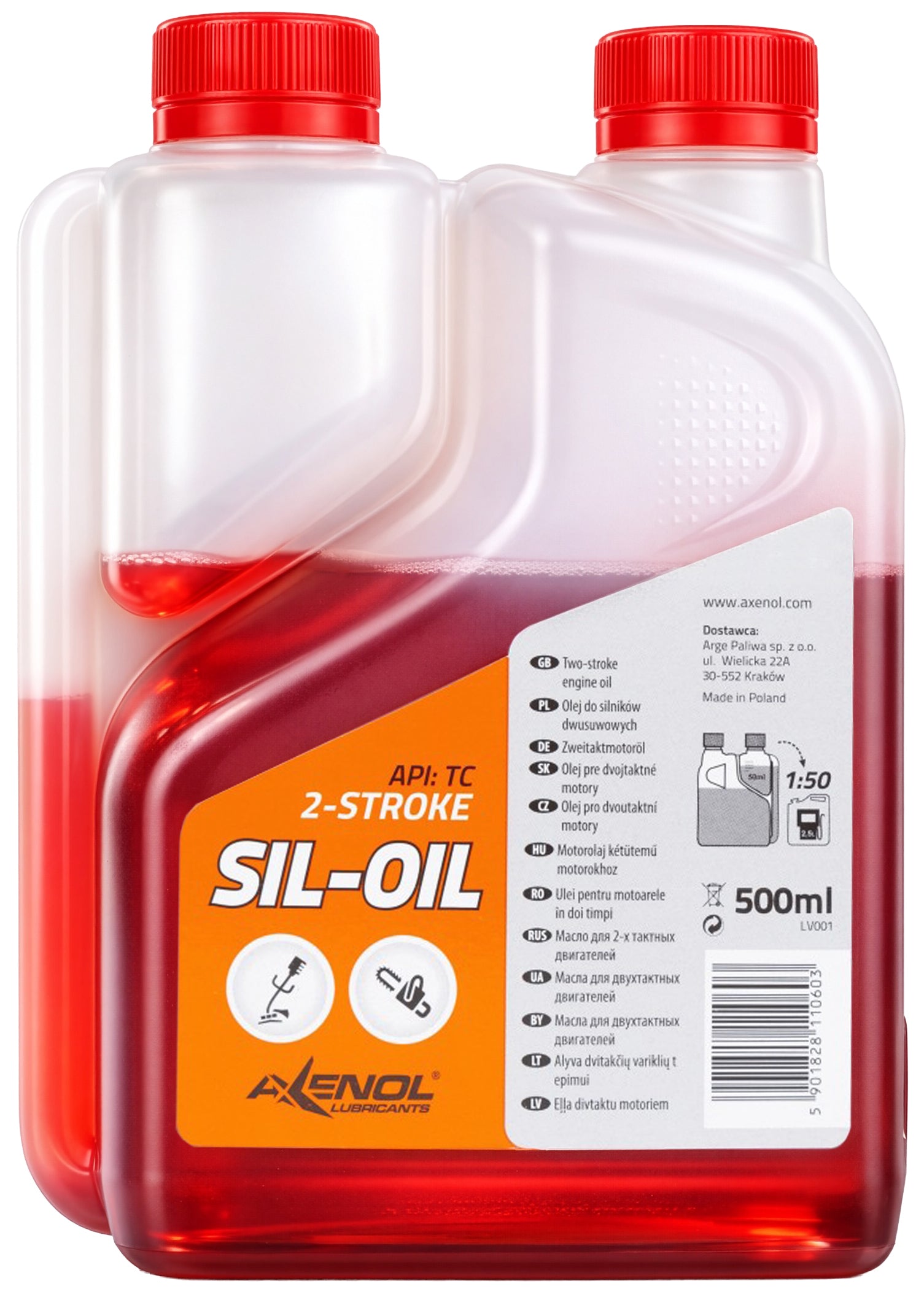 Semi-synthetic oil for two-stroke engines Mixture 2T 500ml no.3428