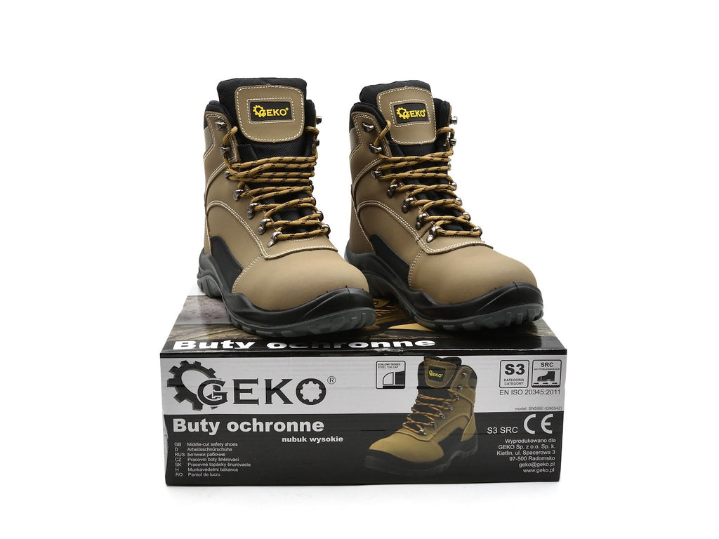 Safety shoes model no. 7, nubuck leather - sizes 39 - 46