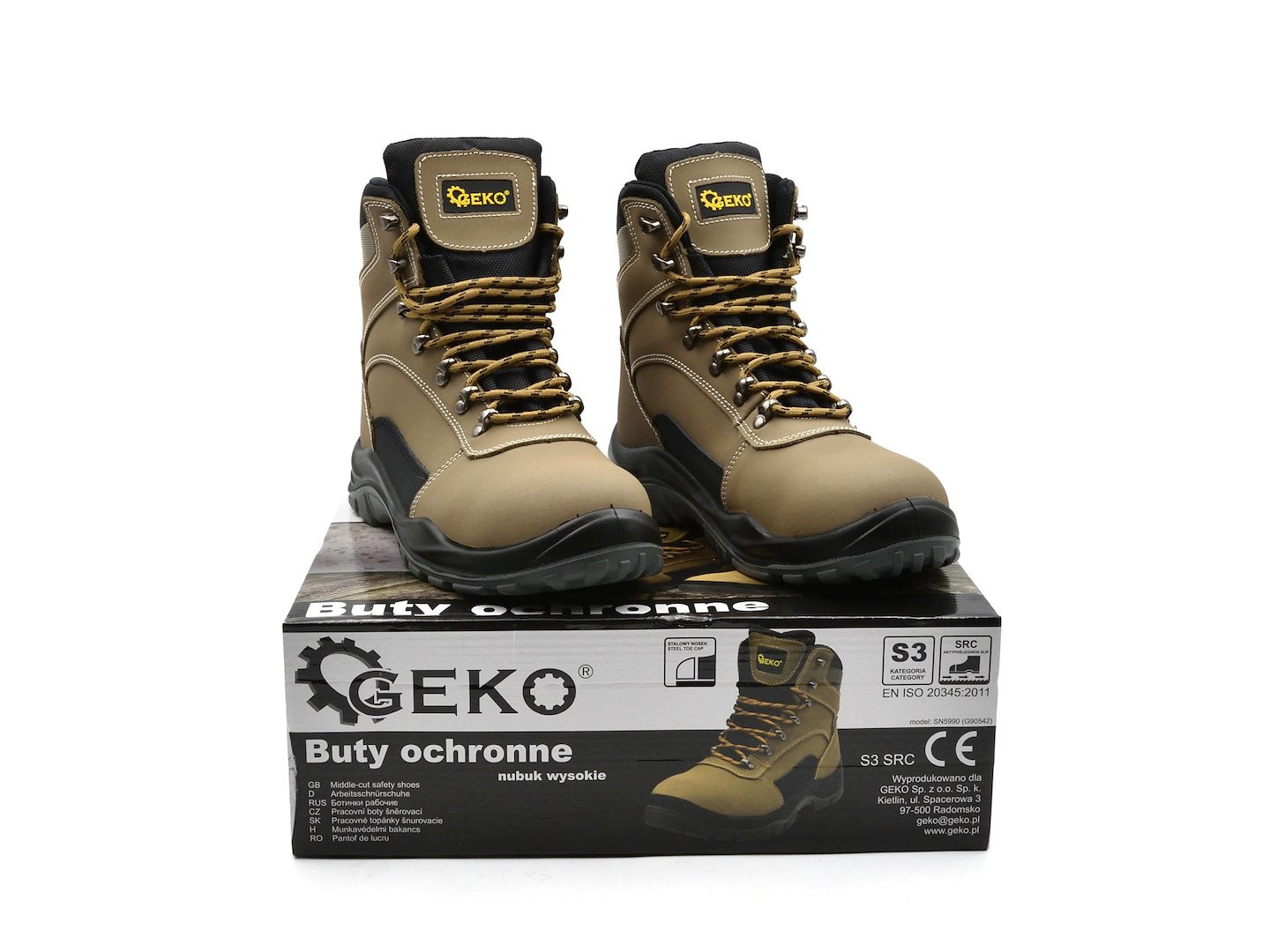 Safety shoes model no. 7, nubuck leather - sizes 39 - 46
