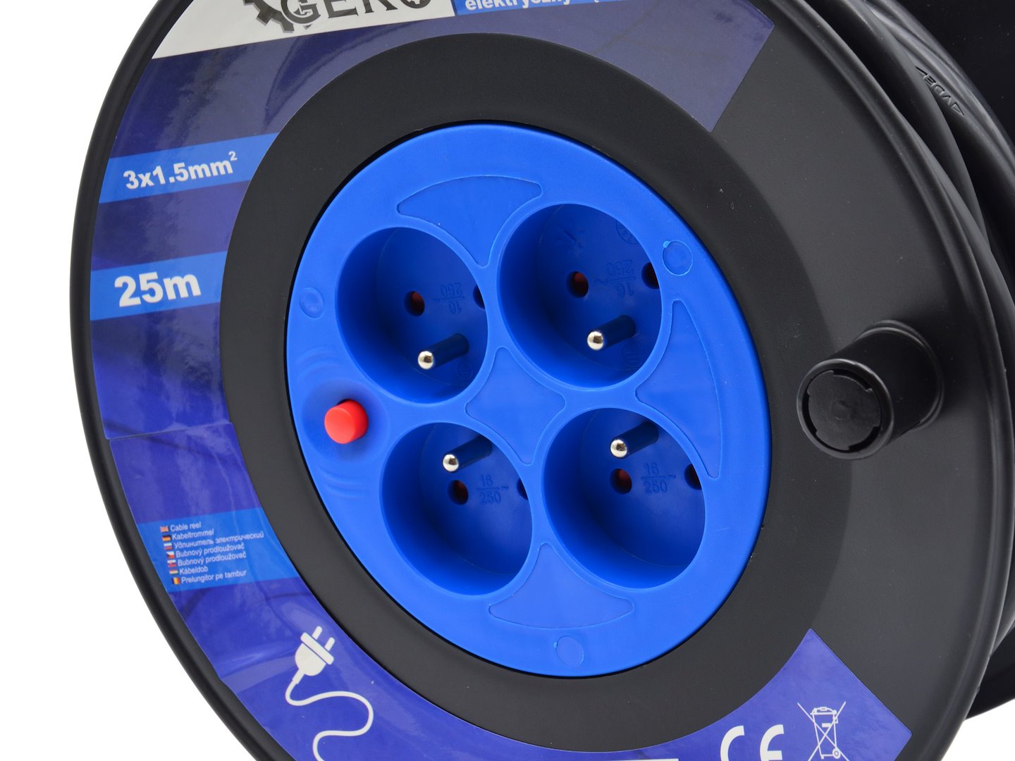 Electric cord on reel 3x1.5mm2 25m