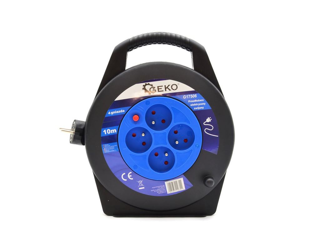Electric cord on reel — 4 sockets, 10 m