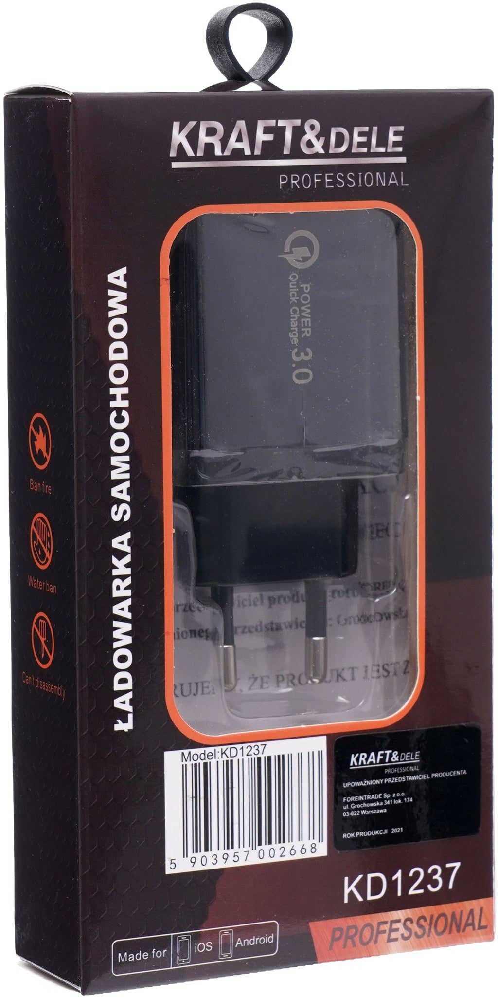 QUICK CHARGE 3.0 Wall Charger KD1237
