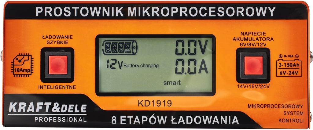 MICROPROCESSOR CHARGER 10AMP 6/8/12/14/16/24 V