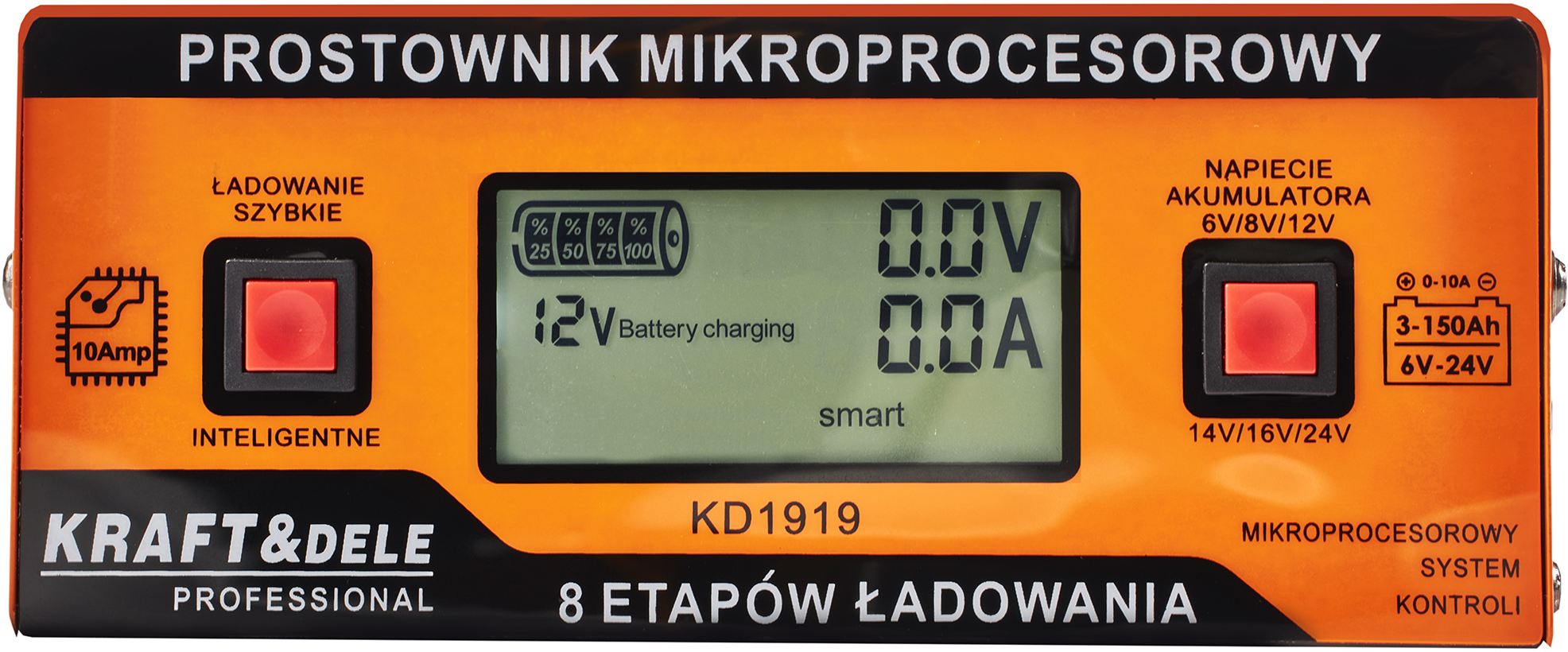 MICROPROCESSOR CHARGER 10AMP 6/8/12/14/16/24 V