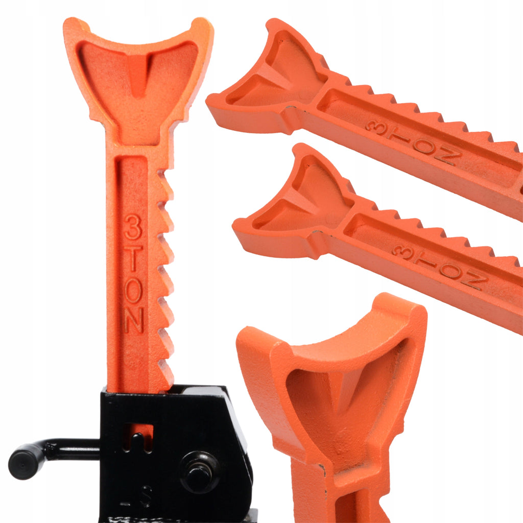 Workshop Jack Stand Bases 3 Ton 3000kg Adjustable 2-Piece Set Black