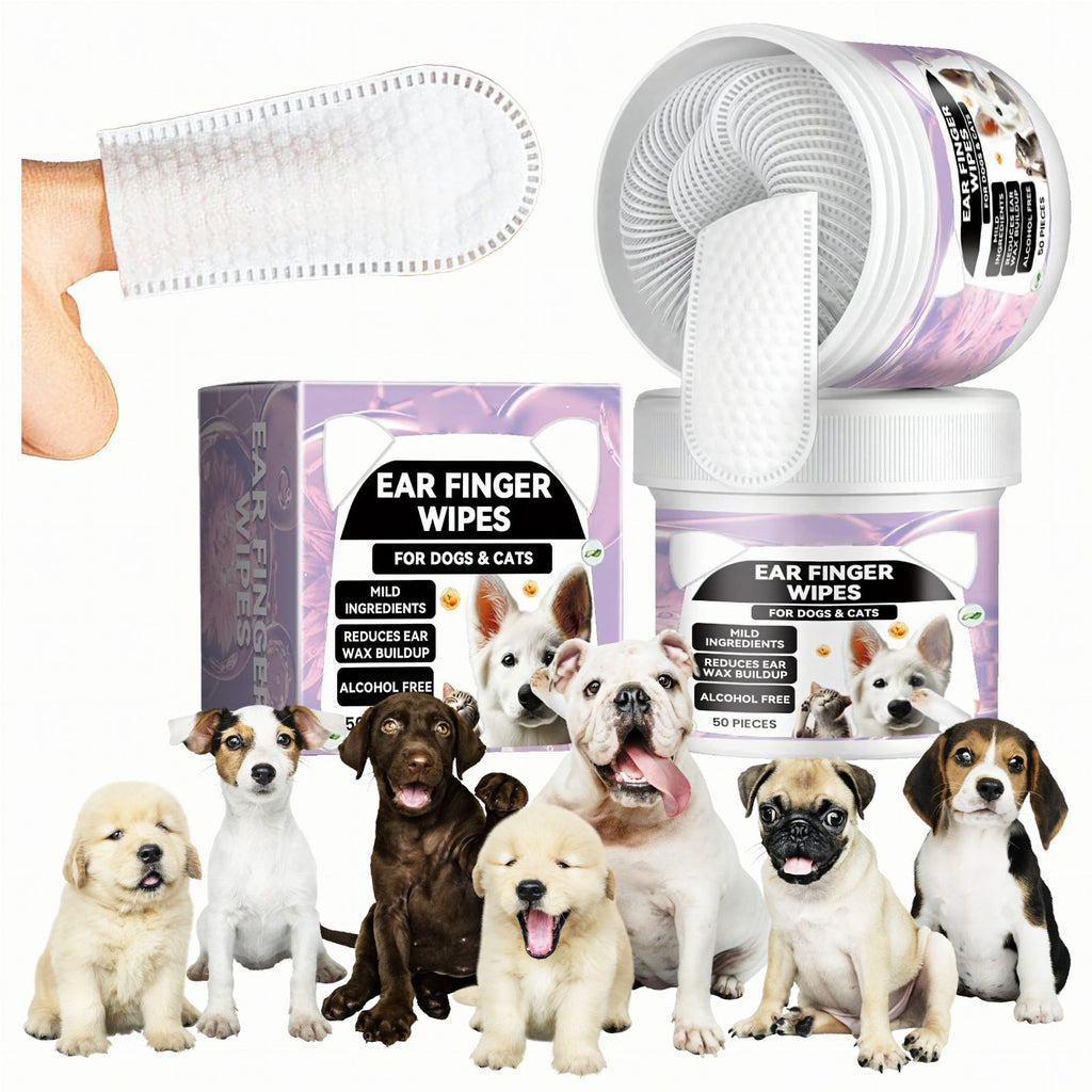 Koerte ja kasside kõrvapuhastussõrmelapid 50 tk RC-K-1687