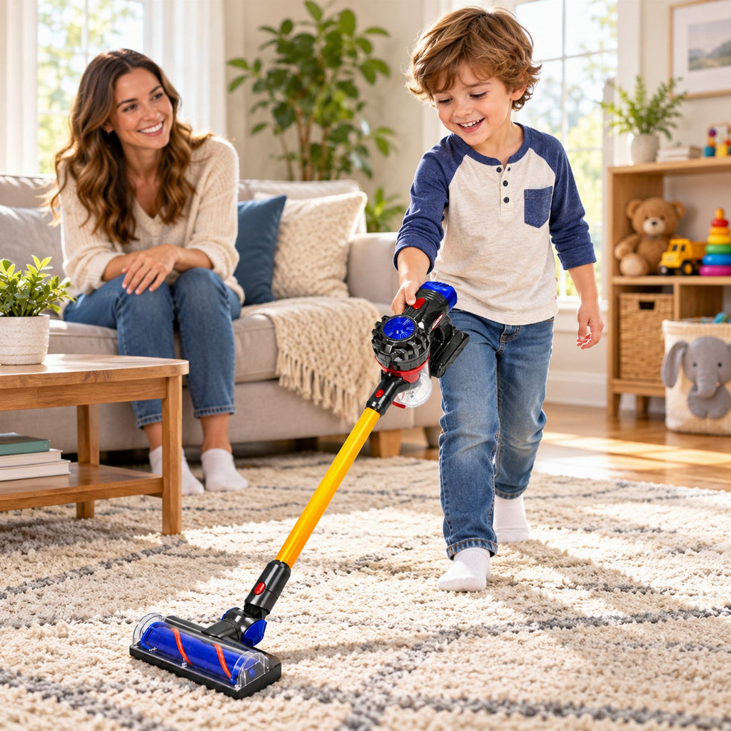 Children's Toy Vacuum Cleaner with Interchangeable Nozzles and Balls