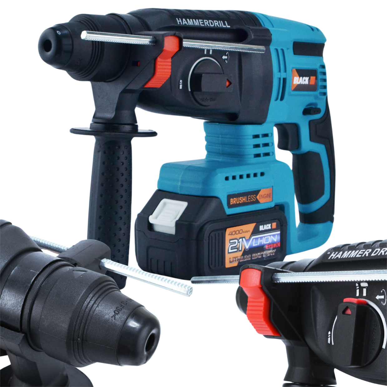 21V juhtmeta 6-ühes tööriistakomplekt: haamer, mutrivõti, lihvija, kruvikeeraja, saag, oksalõikur