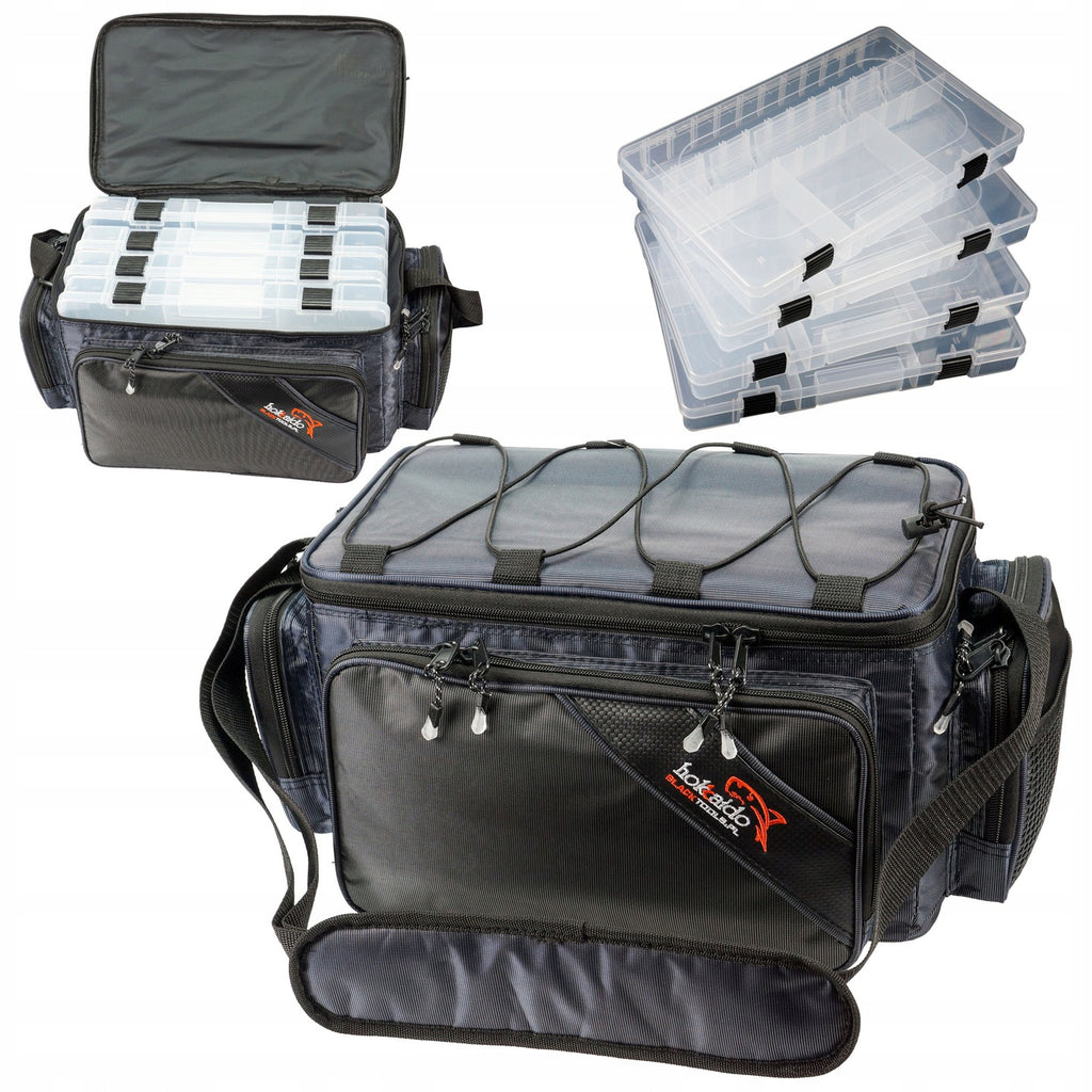 Hokkado Fishing Bag with 4 Boxes 38/22/24-4
