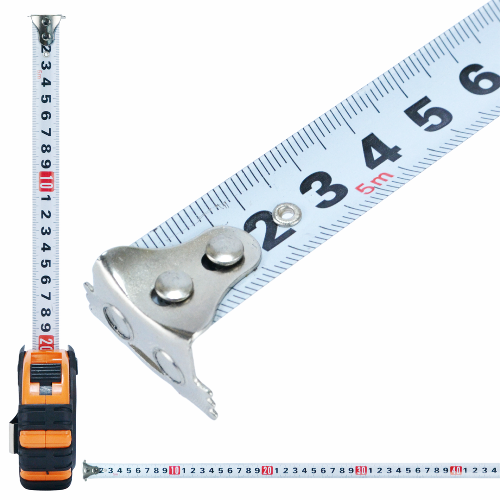 5M Steel Folding Measuring Tape with Lock, Black