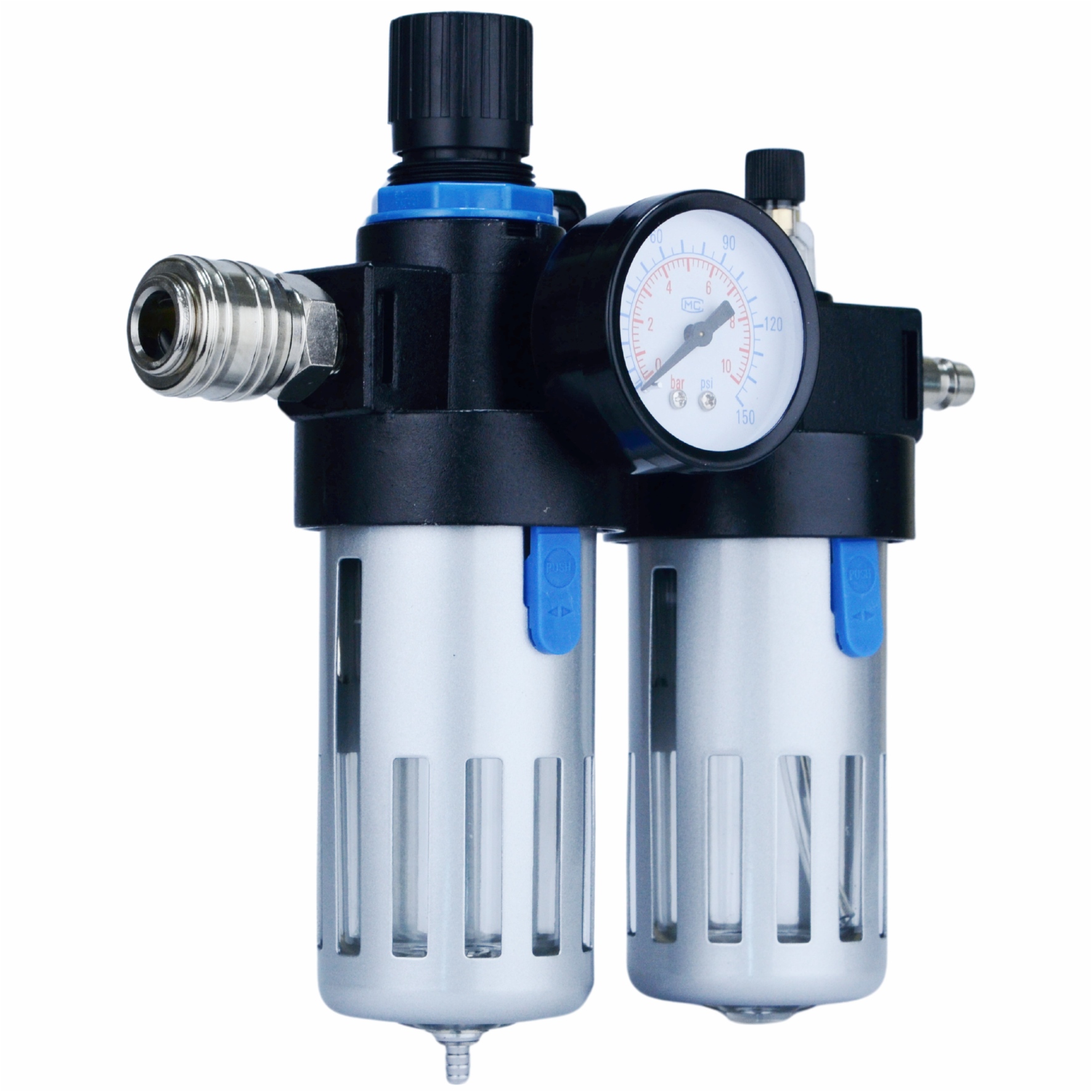 Filtri-kuivati-õliti reduktor õhu eraldaja kompressor 1/4 Black