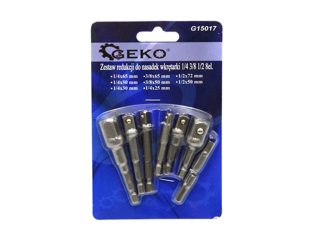 8pc Socket Bit Extension Set, Hex Shank