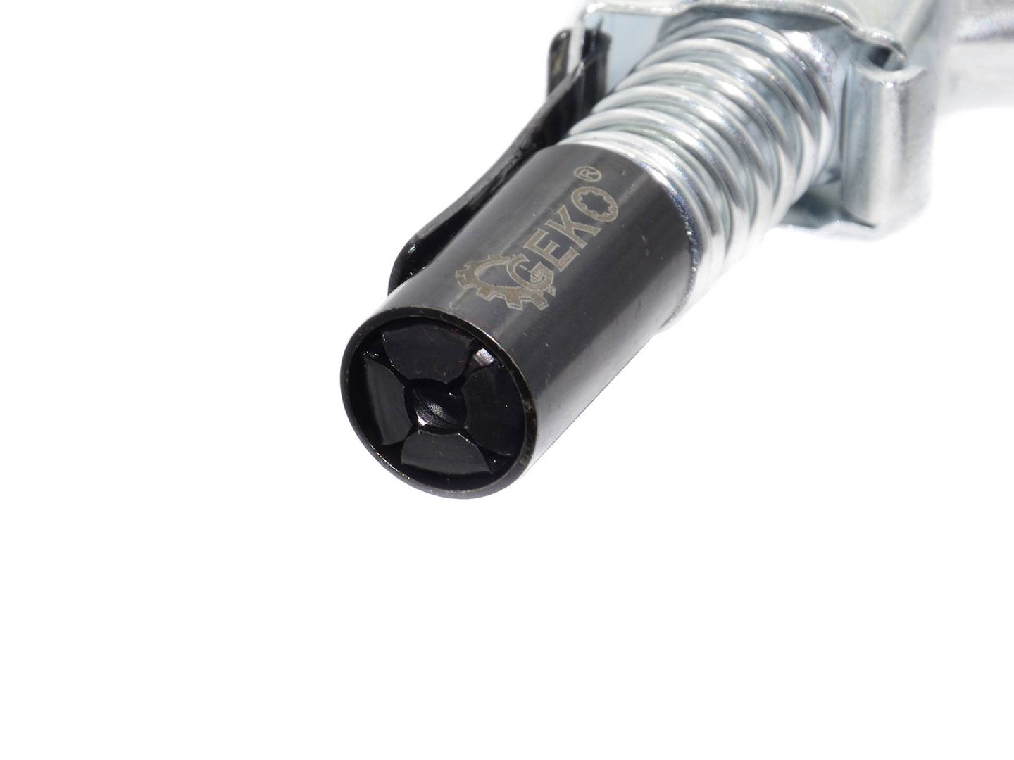 Self-locking grease gun coupler M10x1