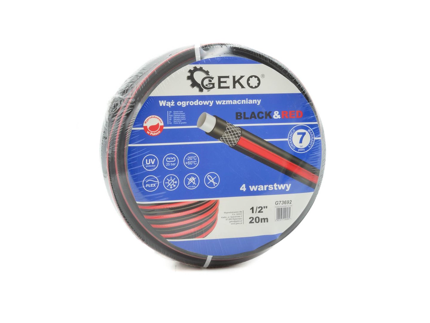 Garden hose Black & Red 1/2" 50m (strong)
