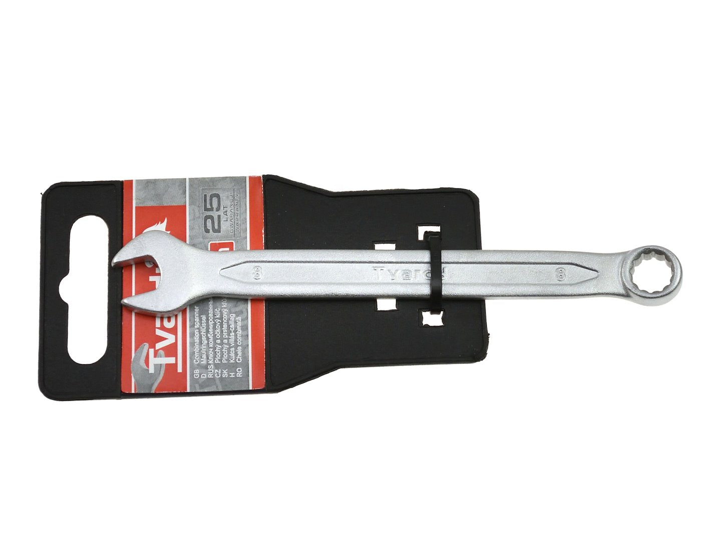 Combination spanner, satin, CRV, cold-stamped, 6 mm
