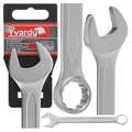 Combination spanner, satin, CRV, cold stamped, 17 mm