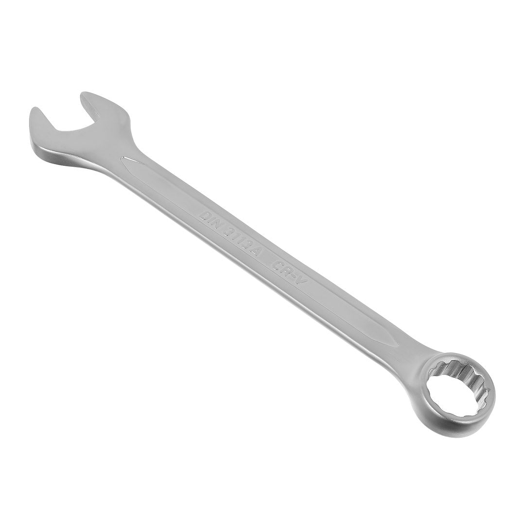 Combination spanner, satin, CRV, cold-stamped, 19 mm