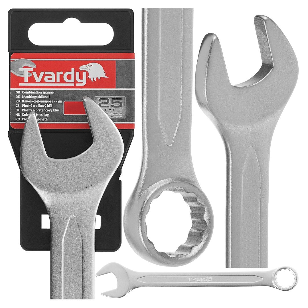 Combination spanner, satin, CRV, cold-stamped, 20 mm
