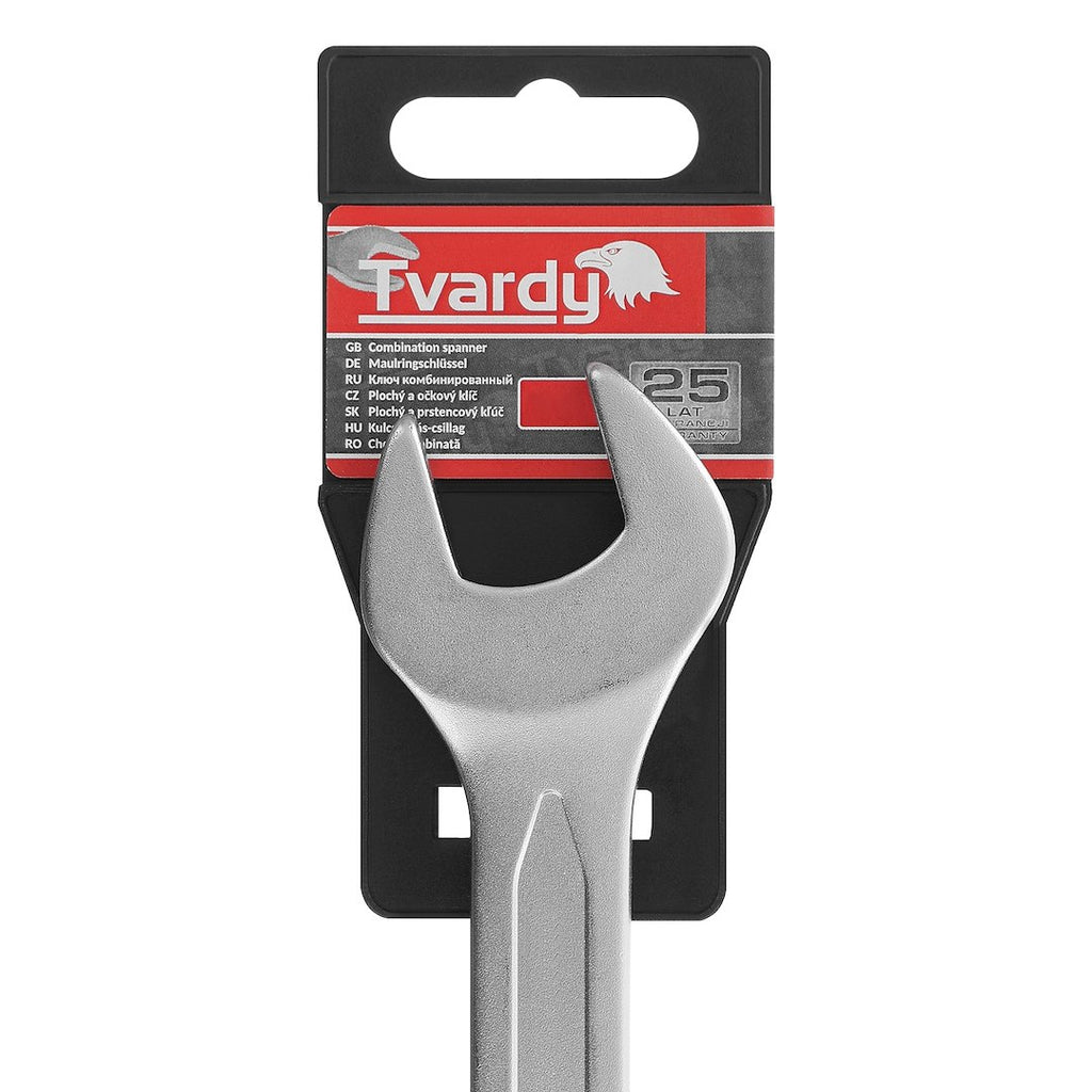Combination spanner, satin, CRV, cold-stamped, 20 mm