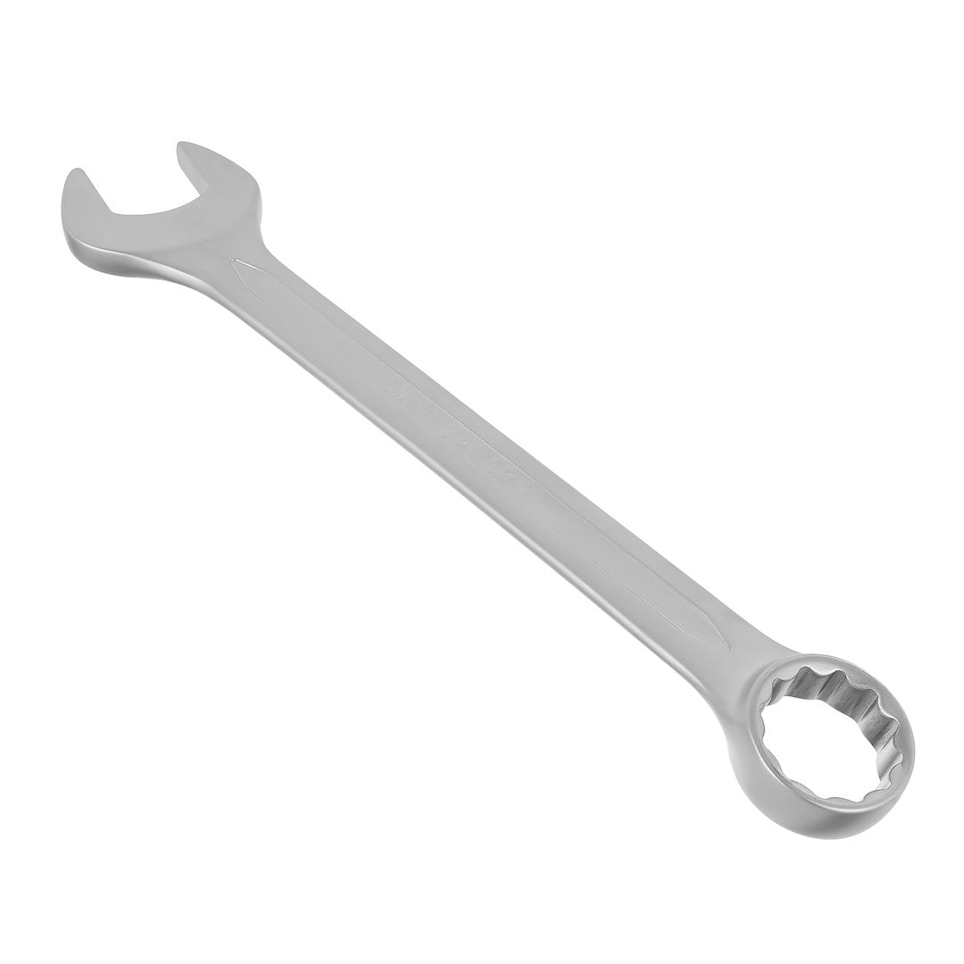 Combination spanner, satin, CRV, cold-stamped, 28 mm