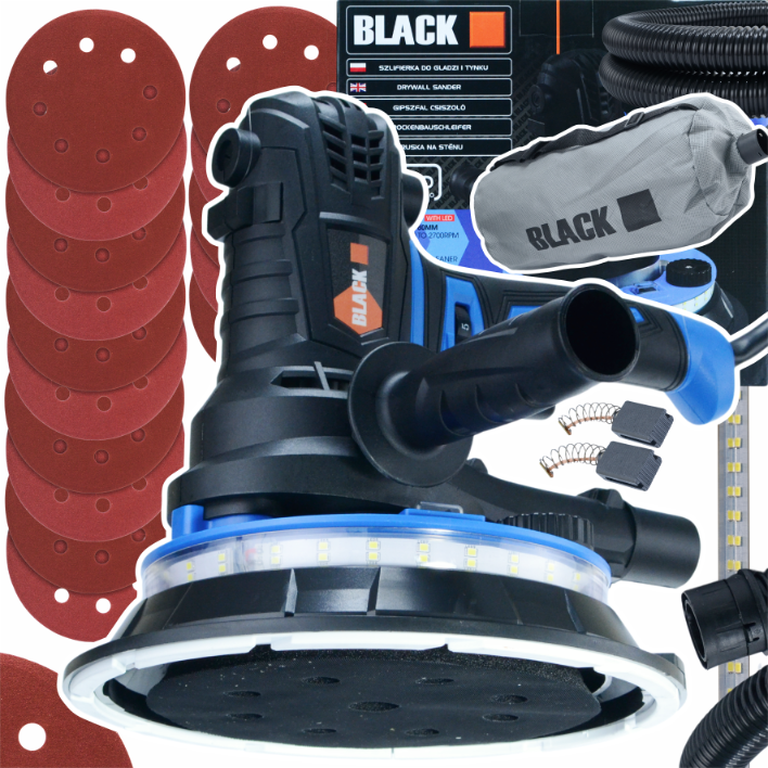 Krohvi siluv lihvmasin LED Black