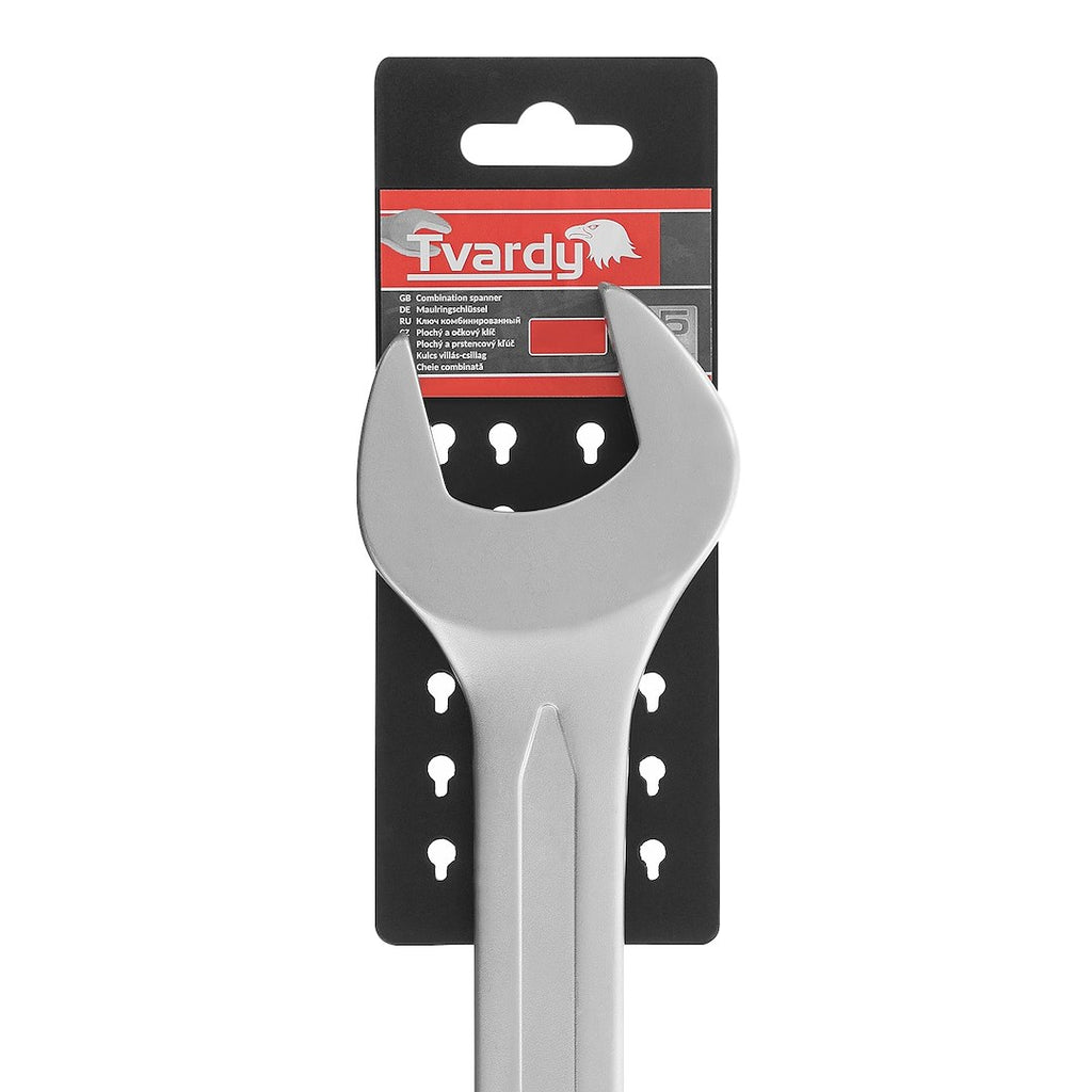 Combination spanner, satin finish, CRV, cold-stamped, 36 mm