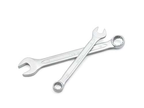 15 pcs Combination spanner set 6-27mm, satin, CRV, Cold stamped