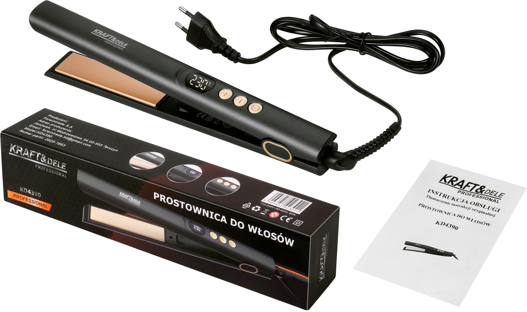 60W Hair Straightener KD4390