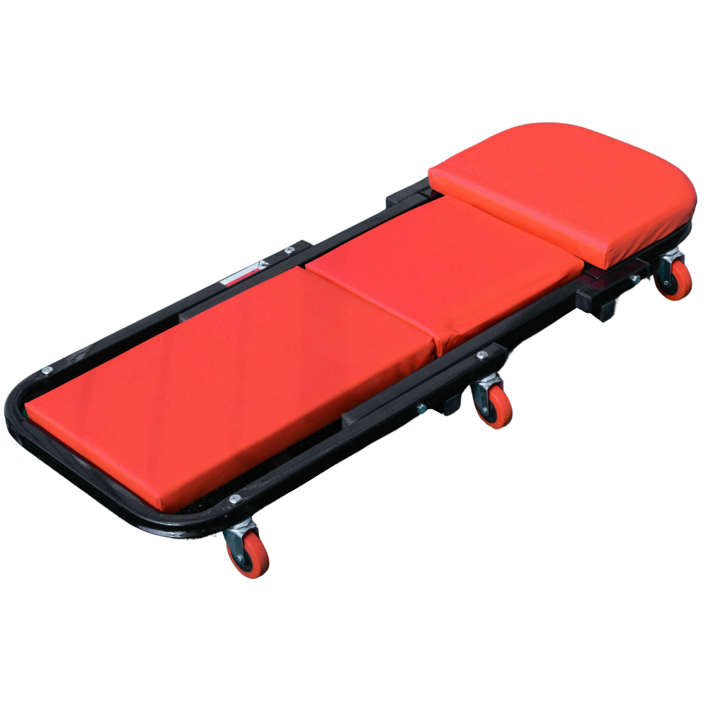 Workshop 2-in-1 Folding Daybed Lounger and Max Seat Stool, Black