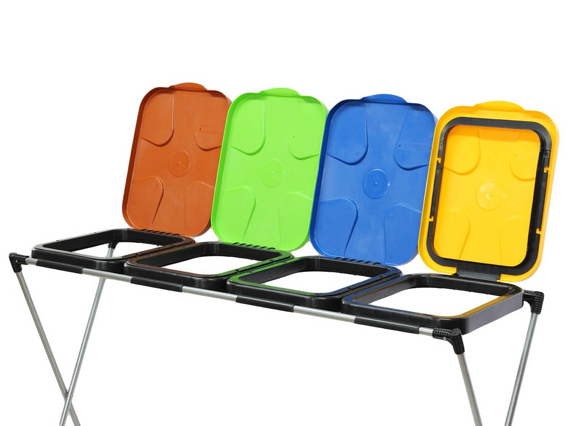 Basket rack for 4 segregated garbage bags