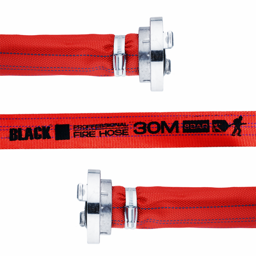 Fire Hose Canvas for Water Pump Septic Tank 1" 30m 8 Bar with Quick Couplings