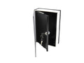 Metal book-style cash box 240 x 155 x 55 mm with key