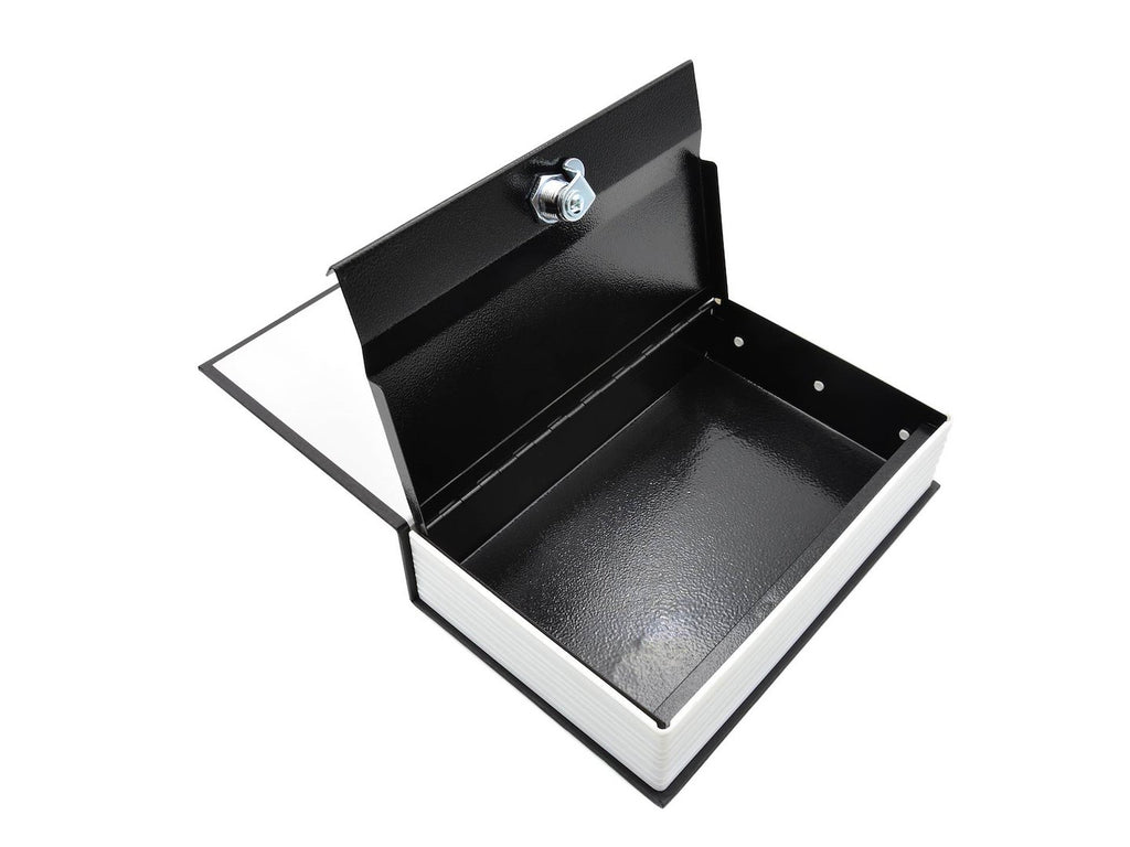 Metal book-style cash box 240 x 155 x 55 mm with key
