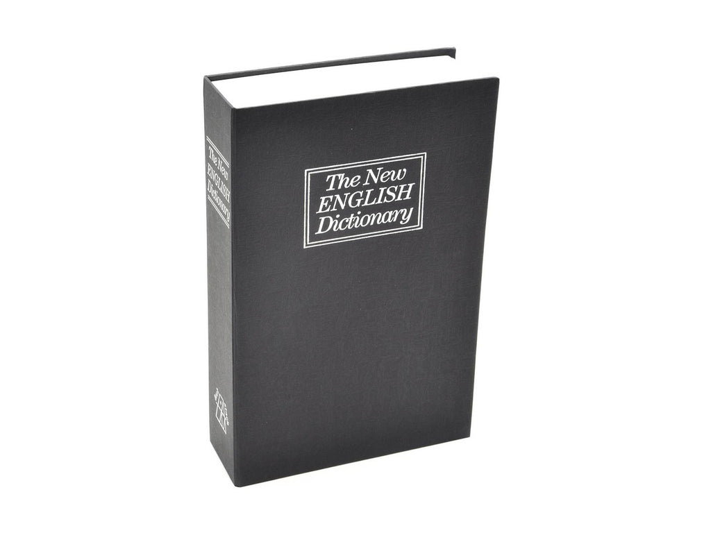 Metal book-style cash box 240 x 155 x 55 mm with key