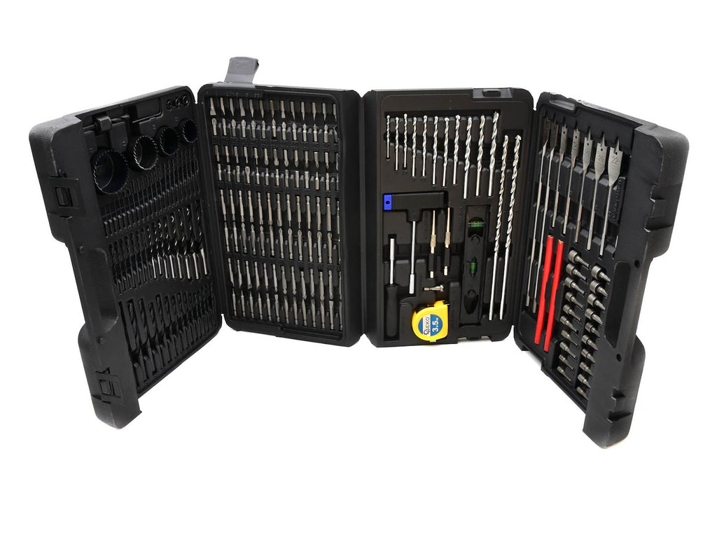 216-piece set of accessories, bits and drills
