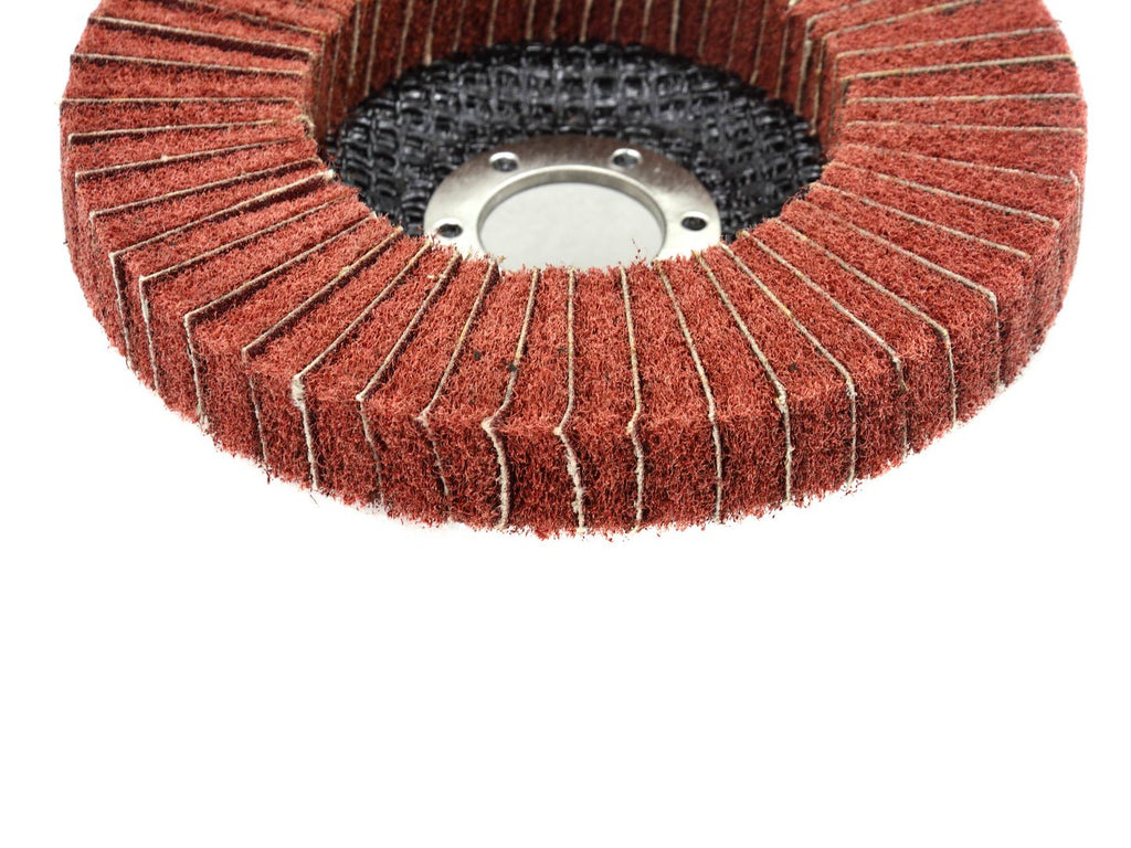 Non-Woven Nylon Flap Satin Polishing Disc 125 x 22.23 mm – Pack of 10