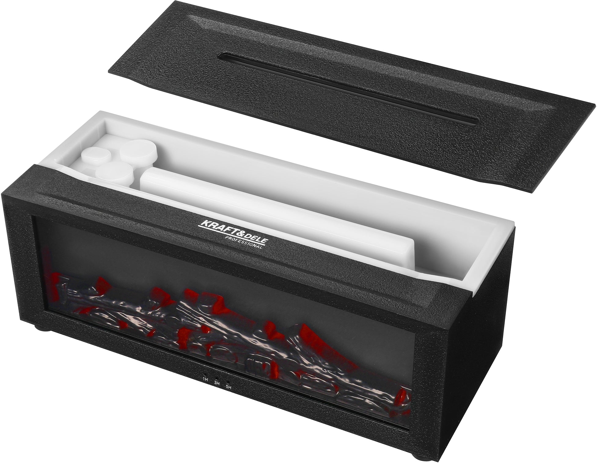 Air humidifier ionizer with LED fireplace effect KD4355