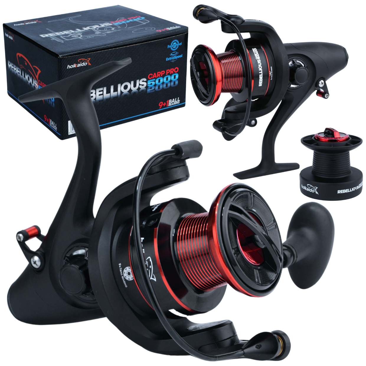Hokkaido Rebellious Carp Pro 5000 rull vabajooksu ja lisarulliga
