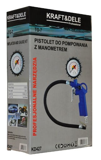 Spray gun with pressure gauge KD427