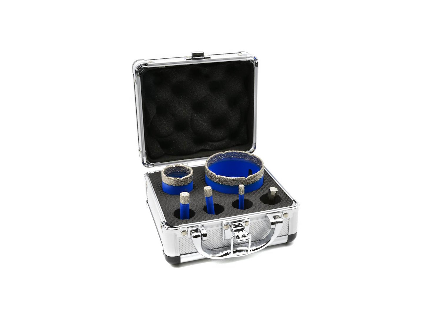 Set of diamond tile hole saws, 6 pcs, 6-68 mm