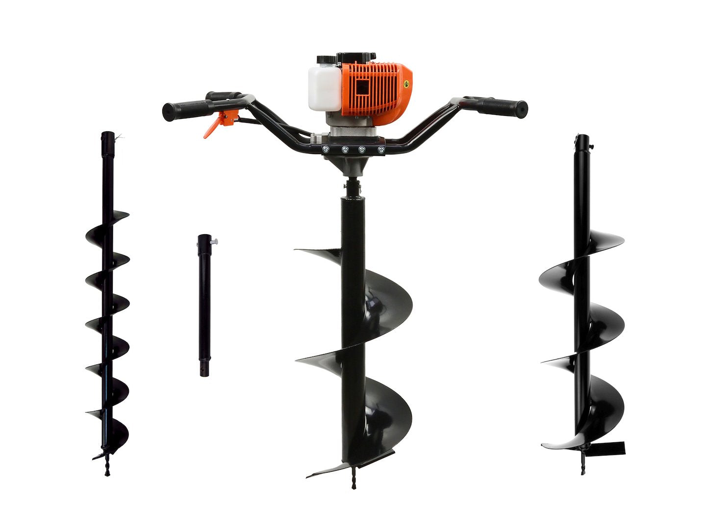 Earth Auger (2 people) + drills (10cm, 20cm, 30cm) + adaptor 50cm
