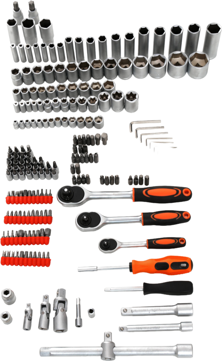 Large Socket and Open-End Wrench Set KD307 216pcs. Case