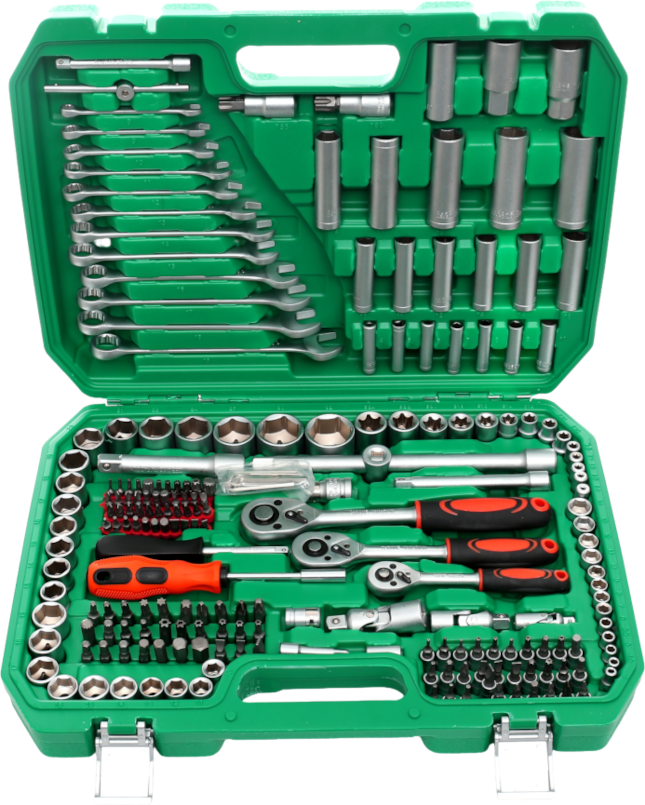 Large Socket and Open-End Wrench Set KD307 216pcs. Case