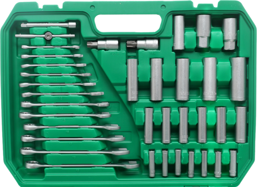 Large Socket and Open-End Wrench Set KD307 216pcs. Case