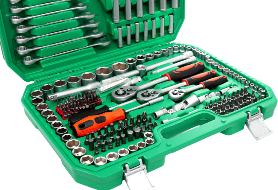 Large Socket and Open-End Wrench Set KD307 216pcs. Case
