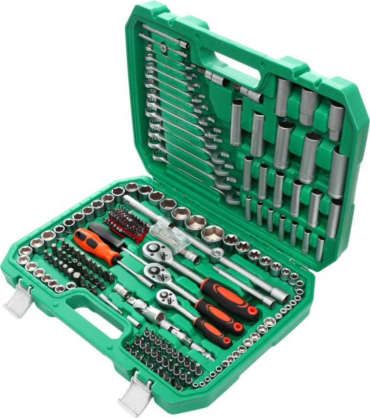 Large Socket and Open-End Wrench Set KD307 216pcs. Case
